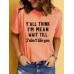 Slogan pattern printed round neck short sleeved shirt