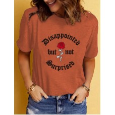 Pattern printed round neck short sleeved shirt