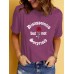 Pattern printed round neck short sleeved shirt
