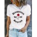 Pattern printed round neck short sleeved shirt