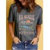 HIS MERCIES Pattern Printed Round Neck Short Sleeve
