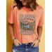 HIS MERCIES Pattern Printed Round Neck Short Sleeve