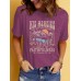 HIS MERCIES Pattern Printed Round Neck Short Sleeve