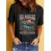 HIS MERCIES Pattern Printed Round Neck Short Sleeve