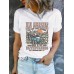 HIS MERCIES Pattern Printed Round Neck Short Sleeve