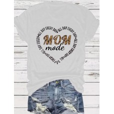 Pattern round neck short sleeved shirt