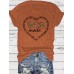 Pattern round neck short sleeved shirt