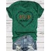 Pattern round neck short sleeved shirt