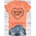 Pattern round neck short sleeved shirt