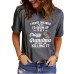 Pattern printed round neck short sleeved shirt