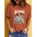 HIS MERCIES Pattern Printed Round Neck Short Sleeve