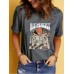 HIS MERCIES Pattern Printed Round Neck Short Sleeve
