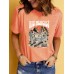 HIS MERCIES Pattern Printed Round Neck Short Sleeve
