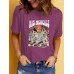 HIS MERCIES Pattern Printed Round Neck Short Sleeve