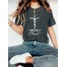 CHRISTMAS Pattern Printed Round Neck Short Sleeve