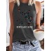 Printed sleeveless top