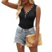 V-neck vest summer ribbed shirt