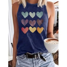 Love printed loose vest