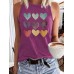 Love printed loose vest
