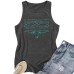 Female vest with cow pattern horizontal stripes