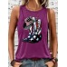 Sleeveless top with American flag print