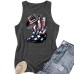 Sleeveless top with American flag print