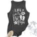 Sleeveless top for women wearing flip flops for a better life