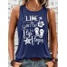 Sleeveless top for women wearing flip flops for a better life