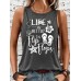 Sleeveless top for women wearing flip flops for a better life