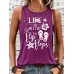 Sleeveless top for women wearing flip flops for a better life