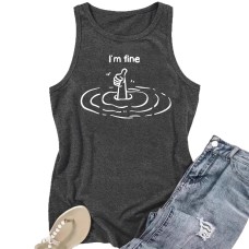 Tank top female I'm FINE print