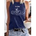 Tank top female I'm FINE print