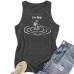 Tank top female I'm FINE print