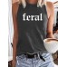 FERAL Printed Loose Tank Top