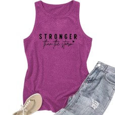 STRONGER printed sleeveless camisole with exposed back