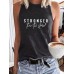 STRONGER printed sleeveless camisole with exposed back STRONGER printed sleeveless camisole with exposed back
