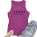 STRONGER printed sleeveless camisole with exposed back STRONGER printed sleeveless camisole with exposed back
