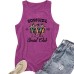 Sleeveless women's loose denim patterned tank top