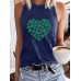 Clover Love Printed Tank Top
