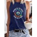 Sleeveless women's loose IMAGINE patterned tank top