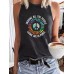 Sleeveless women's loose IMAGINE patterned tank top