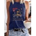 Western denim sleeveless top