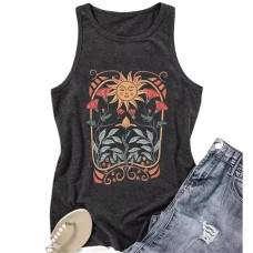 Sun print sleeveless top