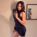 Slim fit premium texture sleeveless pleated hip hugging dress