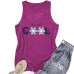 Letter printed round neck vest