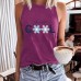 Letter printed round neck vest