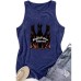 Dog print round neck vest