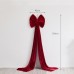 Large Wine Red Christmas Bow - Big Festive Tree Topper Decoration for Xmas