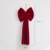 Large Wine Red Christmas Bow - Big Festive Tree Topper Decoration for Xmas