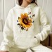 Floral Sunflower Pattern Printed Top